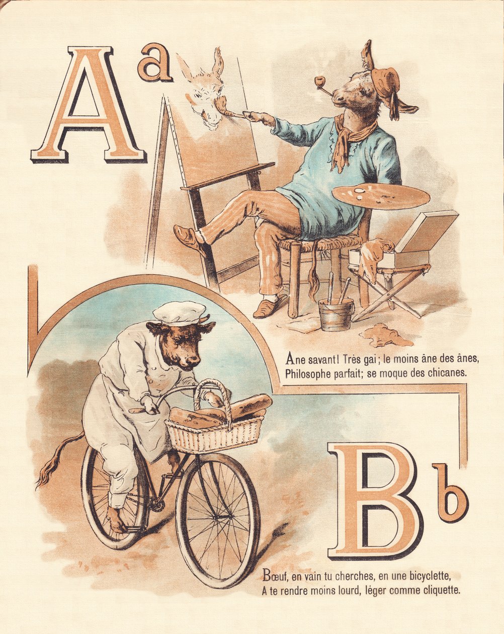 A B: Eläin, taiteilija, naudanliha, leipuri tekijältä French School