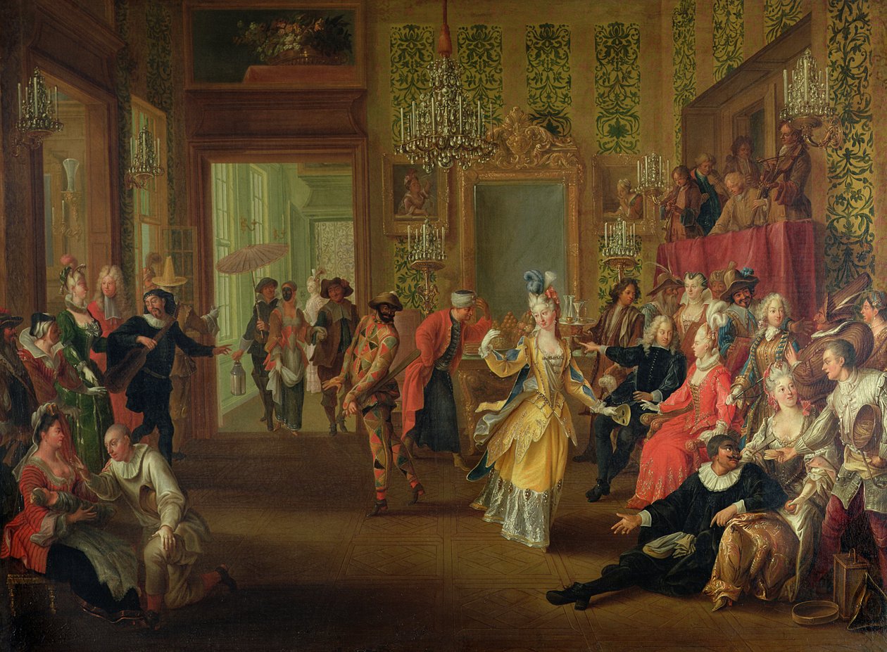 Bal Pare karnevaalin aikana, n. 1710 tekijältä French School