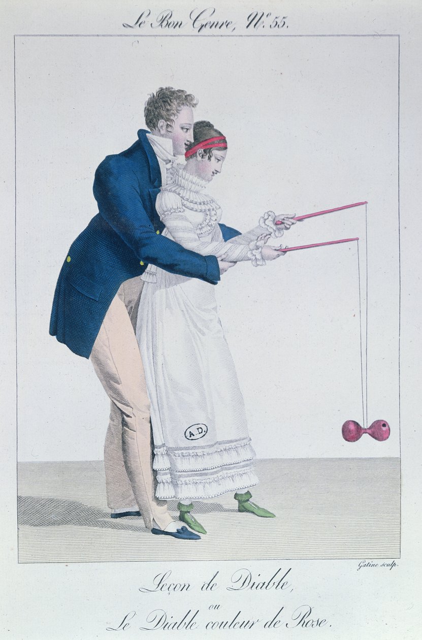 A Game of Diabolo, 1800-luvun alku (värikaiverrus) tekijältä French School