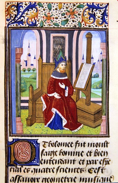 Filosofi, mahdollisesti Pilofounce, Histoire des Philosophesista, 1400-luvun loppu (vellum) tekijältä French School