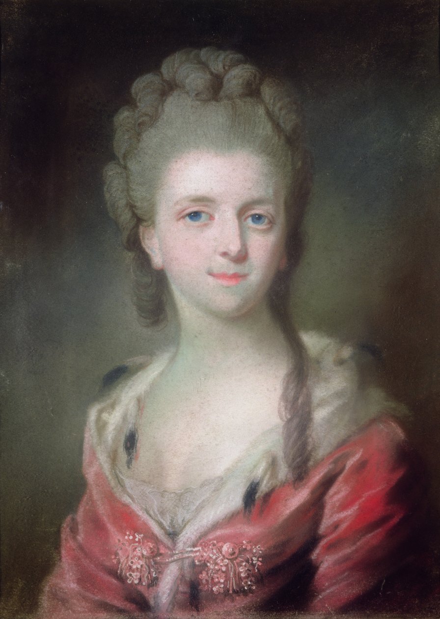 Prinsessa Bourbonin talosta (pastelli paperille) tekijältä French School