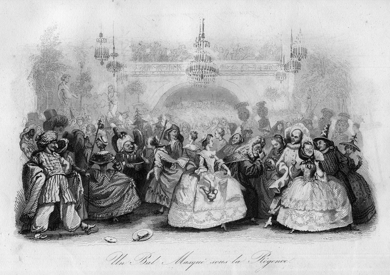 Pallonaamio valtionhallinnon alla (Marc-Antoine Madeleine Desaugiersin "The Carnival" -laulu) tekijältä French School