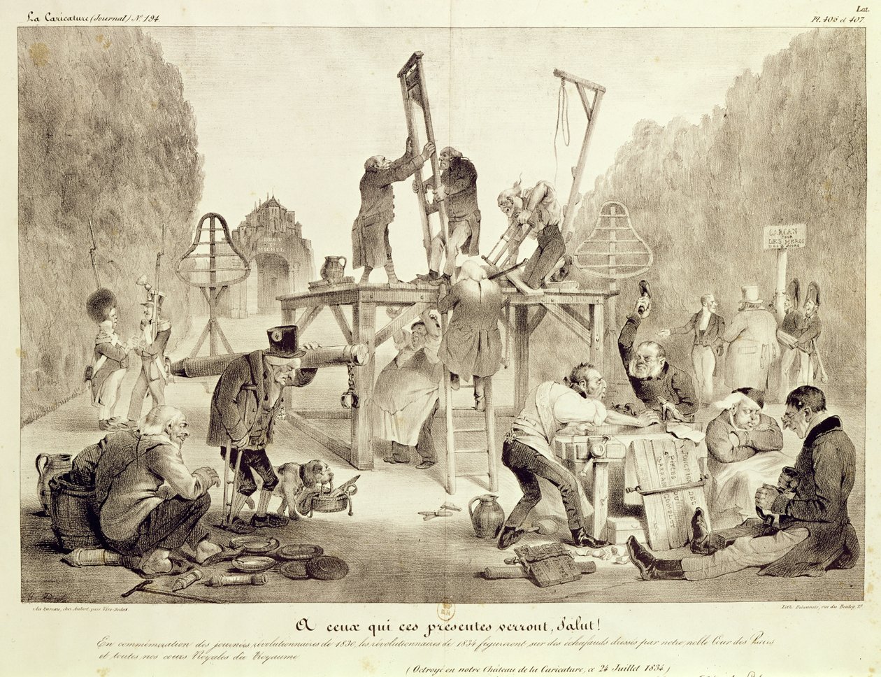 Salut!, levyt 406 ja 407, nro 194, La Caricature, painaja Delaunois tekijältä French School