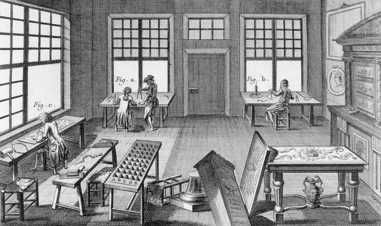 Huonekalupäällysteiden työpaja Denis Diderot