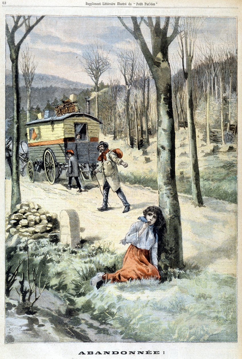 Perheensä hylkäämä mustalaistyttö - elokuvassa "" Le Petite Parisien"" 15.3.1903. tekijältä French School
