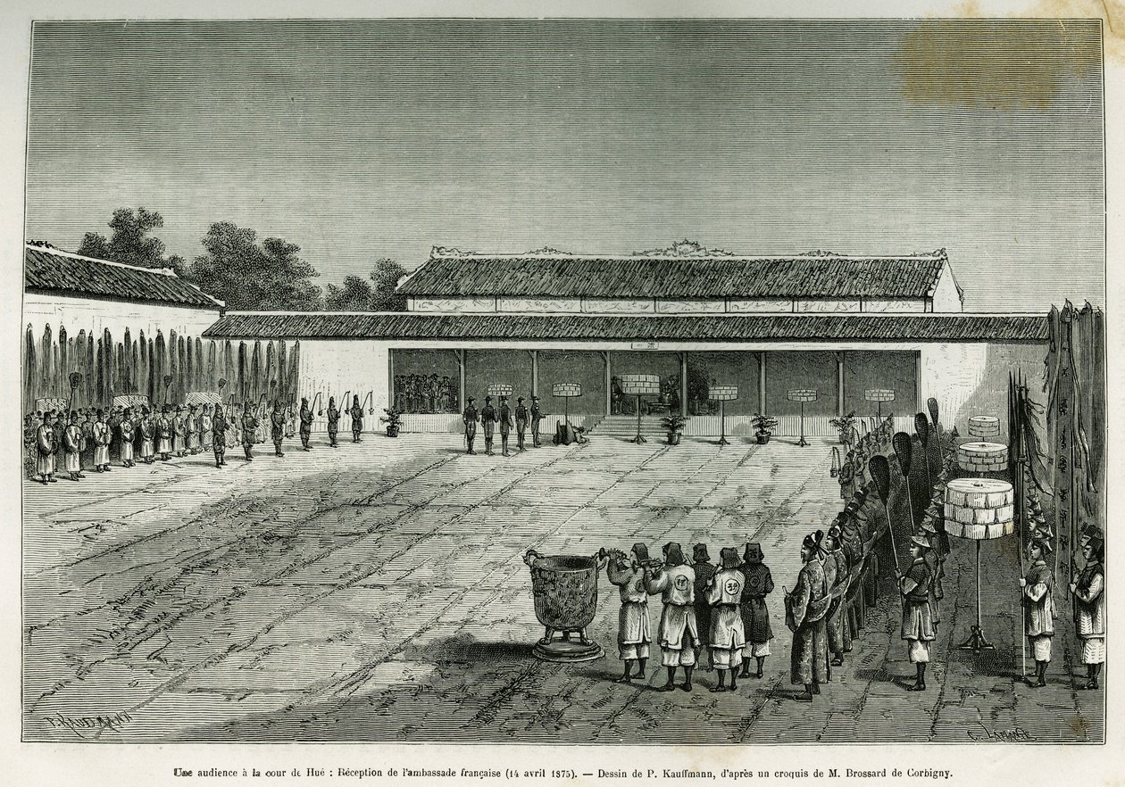 Kuulemistilaisuus Huen tuomioistuimessa (Vietnam), Ranskan suurlähetystön vastaanotto, 14. huhtikuuta tekijältä French School