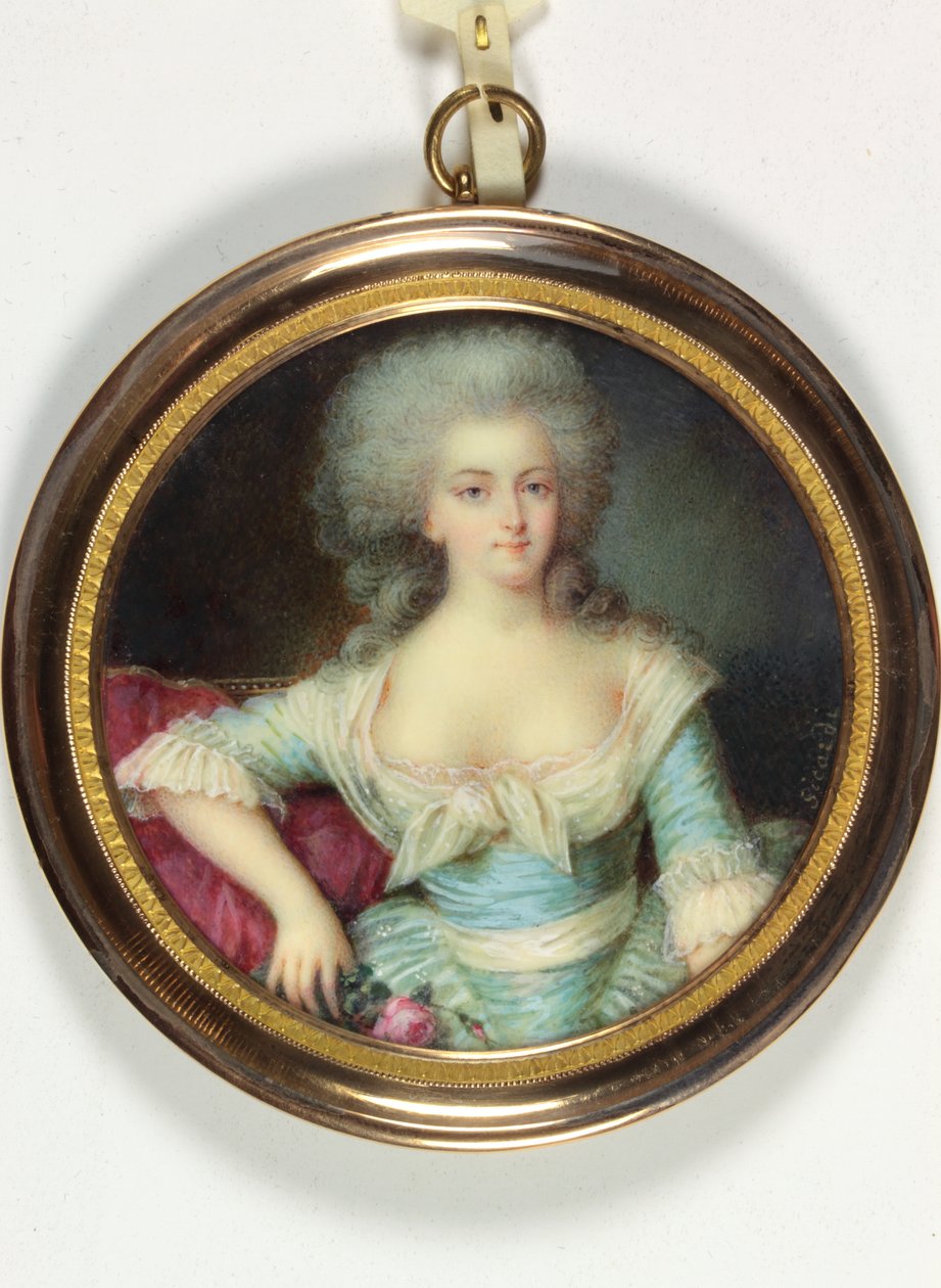 Nainen nimeltä Madame Elisabeth de France (emali) tekijältä French School