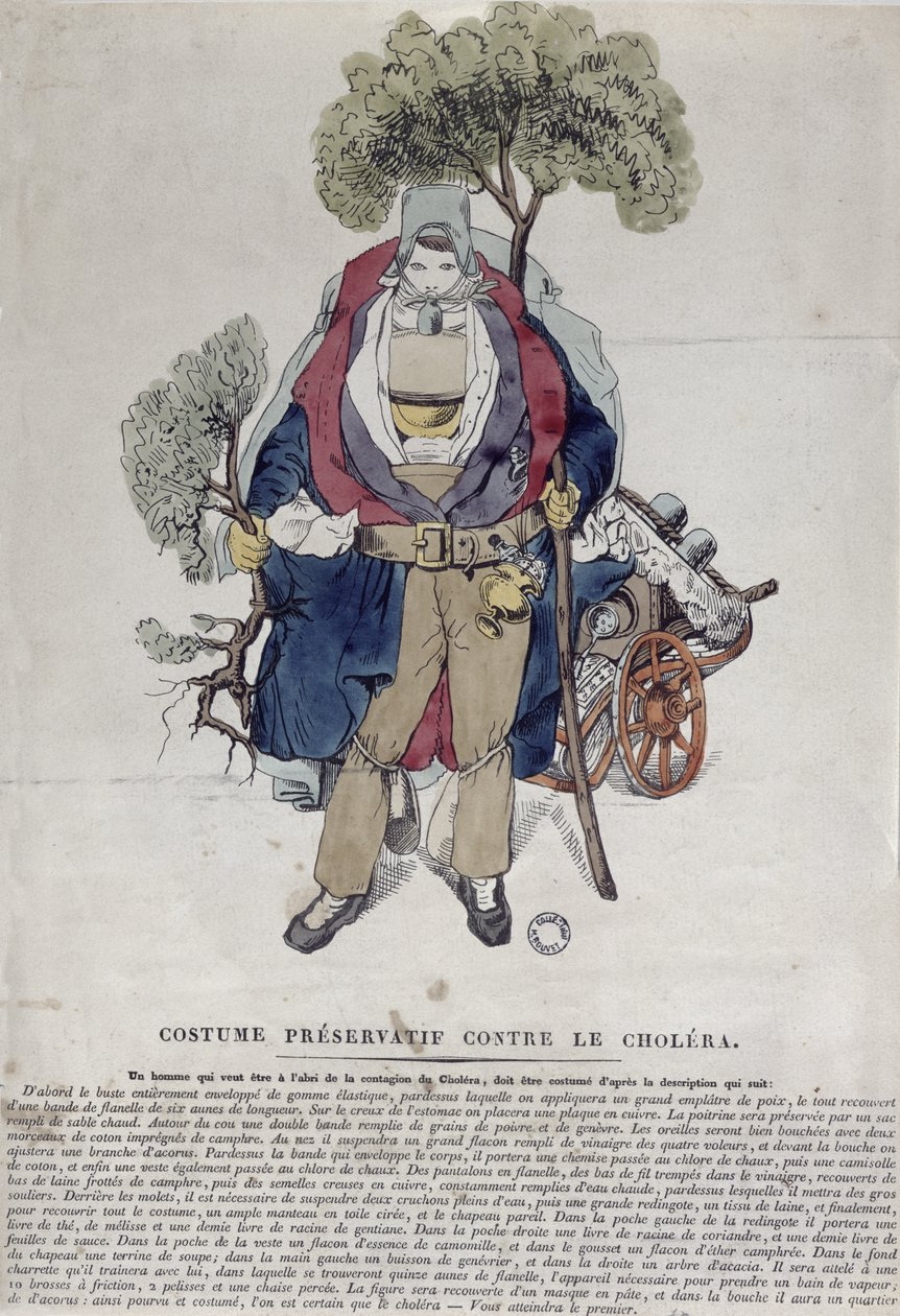 Koleralta suojattu mies, n. 1831 tekijältä French School