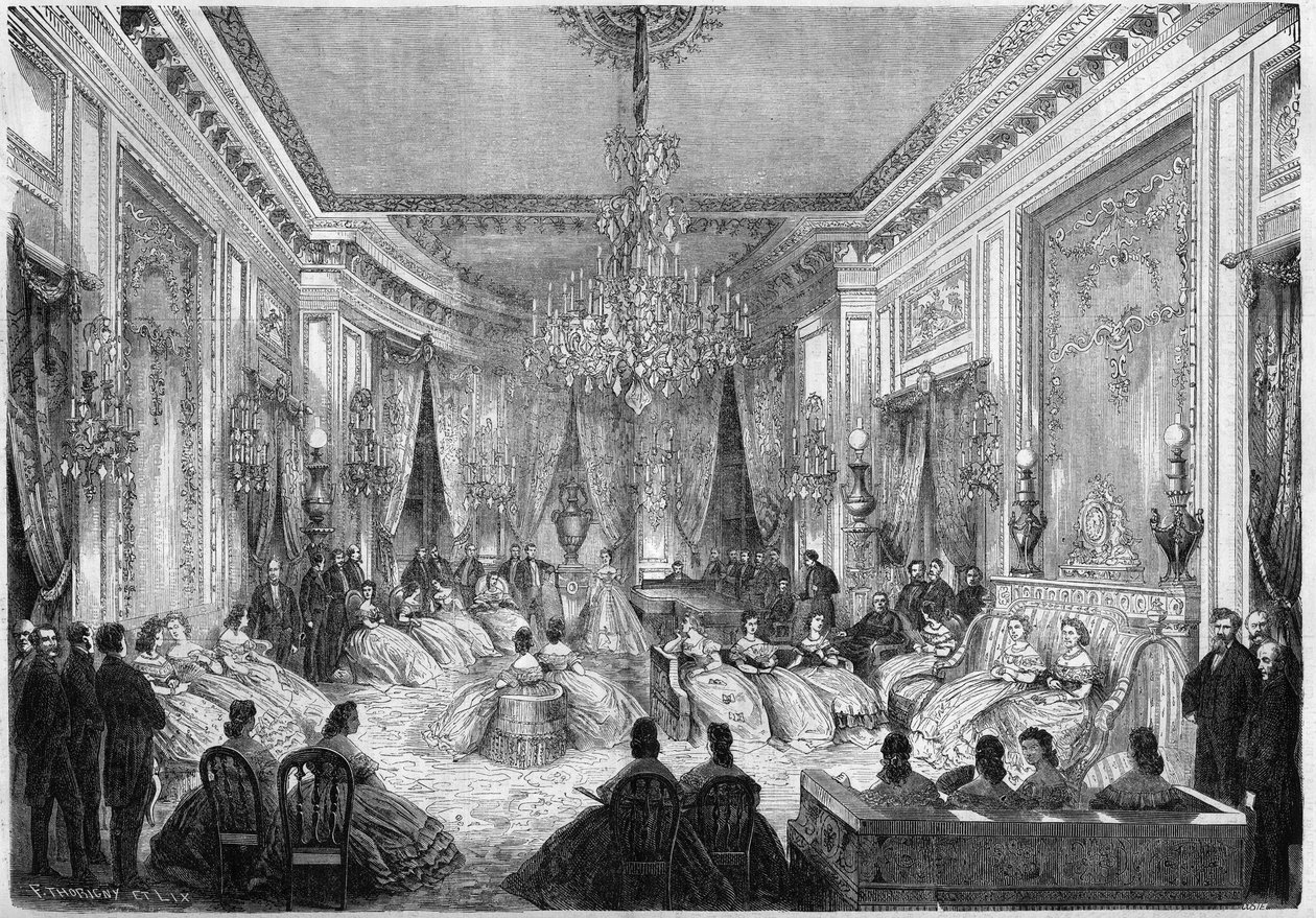 Prinsessa Mathilde Bonaparten (1820-1904) järjestämä musiikki-ilta tekijältä French School