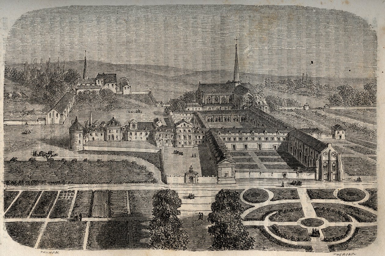 Chellesin luostari (Seine et Marne) - kaiverrus Victor Duruyn (1811-1894) "Histoire de France" -kirjoitukseen - 1882 tekijältä French School