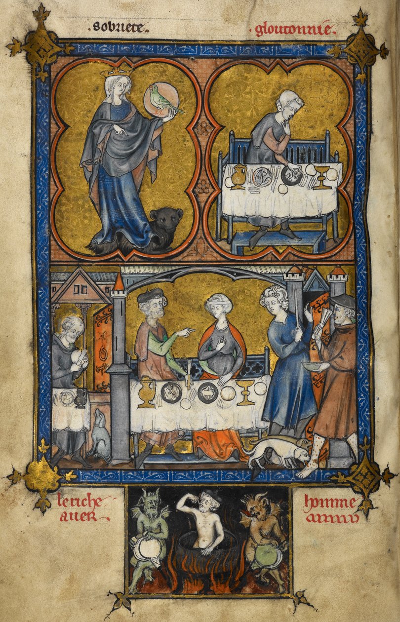 Lisätä. 54180, f.188v La Somme le Roi (Kuninkaan tutkimus), n. 1295 Paris tekijältä French School