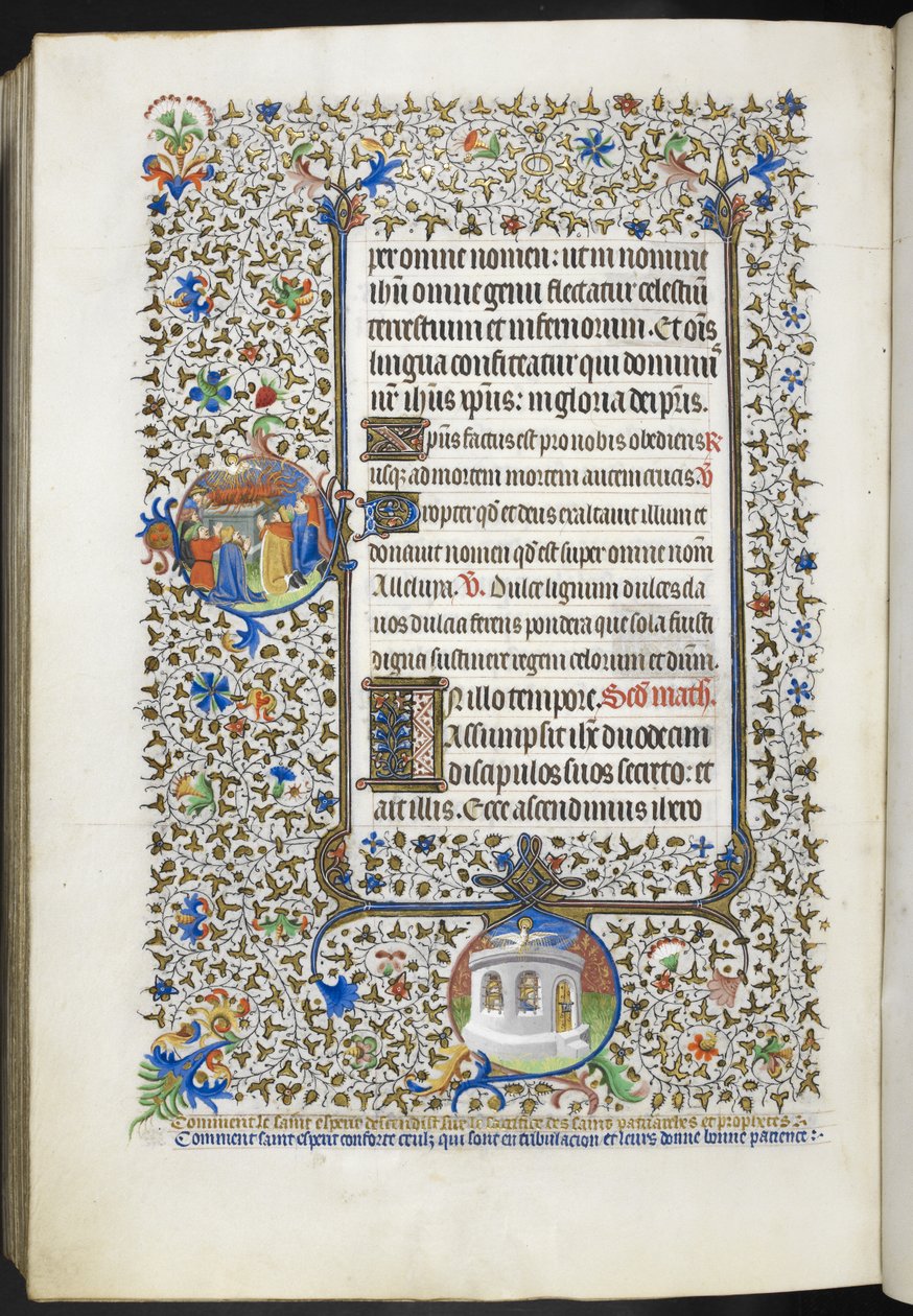 Lisää Ms 18850 f.281v Book of Hours (The Bedford Hours) n. 1410-30 (muste, väri ja kulta vellum) tekijältä French School