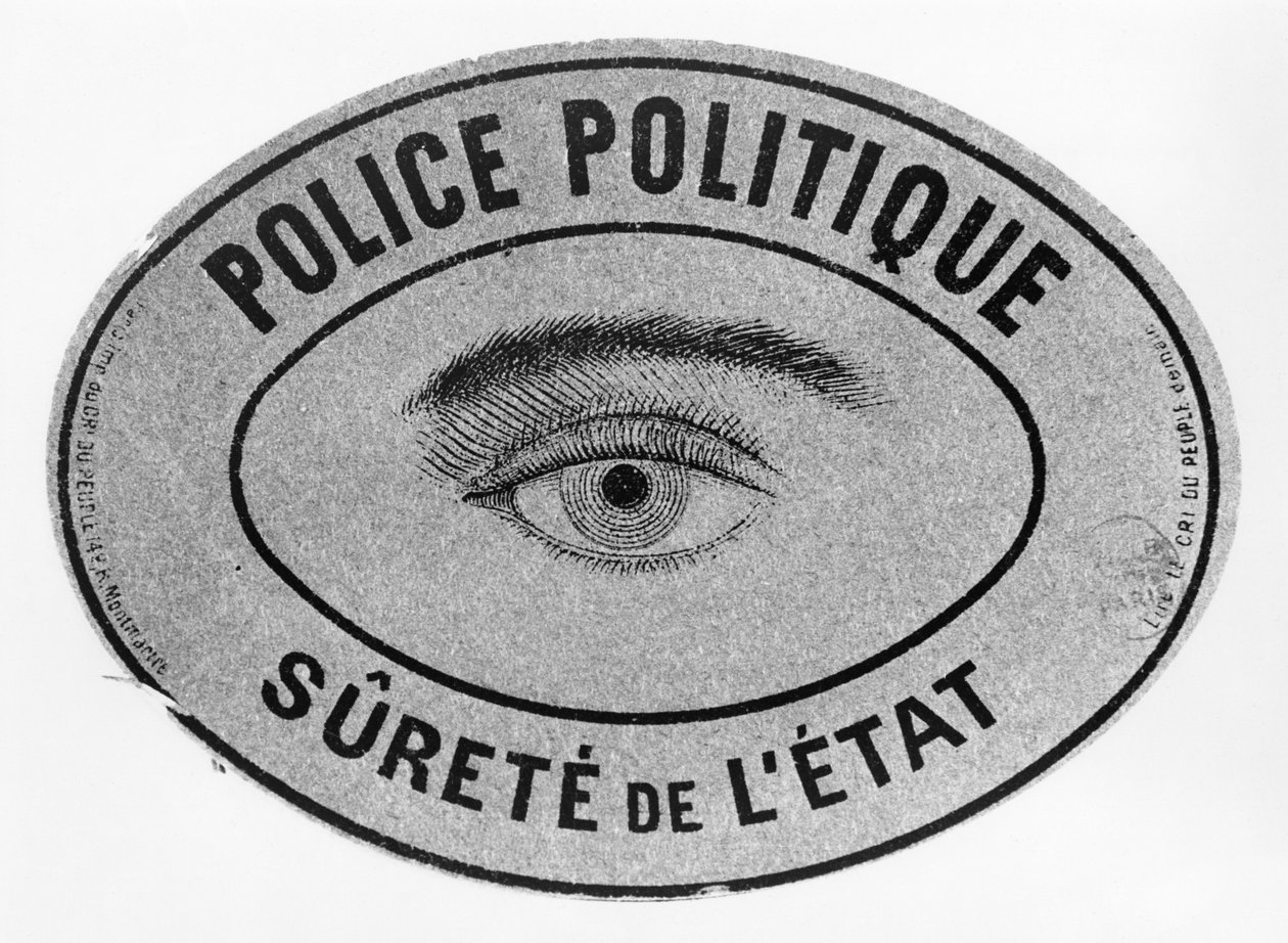 Ilmoitus, joka on todennäköisesti julkaistu Le Cri du Peuple -sanomalehdessä, poliisi takavarikoi vuonna 1886 tekijältä French School