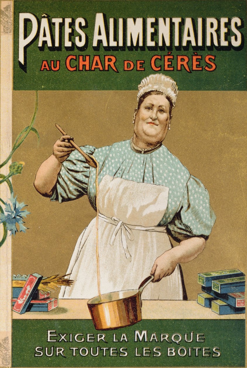 Mainos Au Char de Ceres -pastasta, n. 1900 tekijältä French School