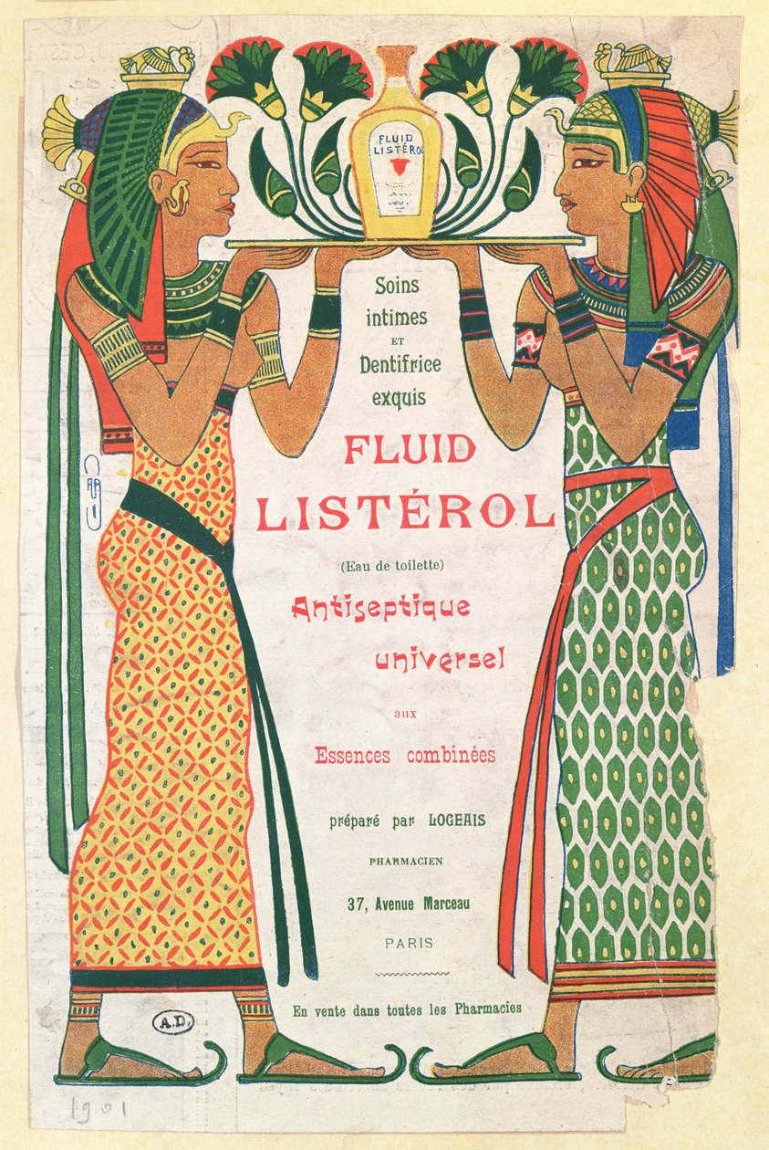 Mainos Fluid Listerolille, 1901 tekijältä French School