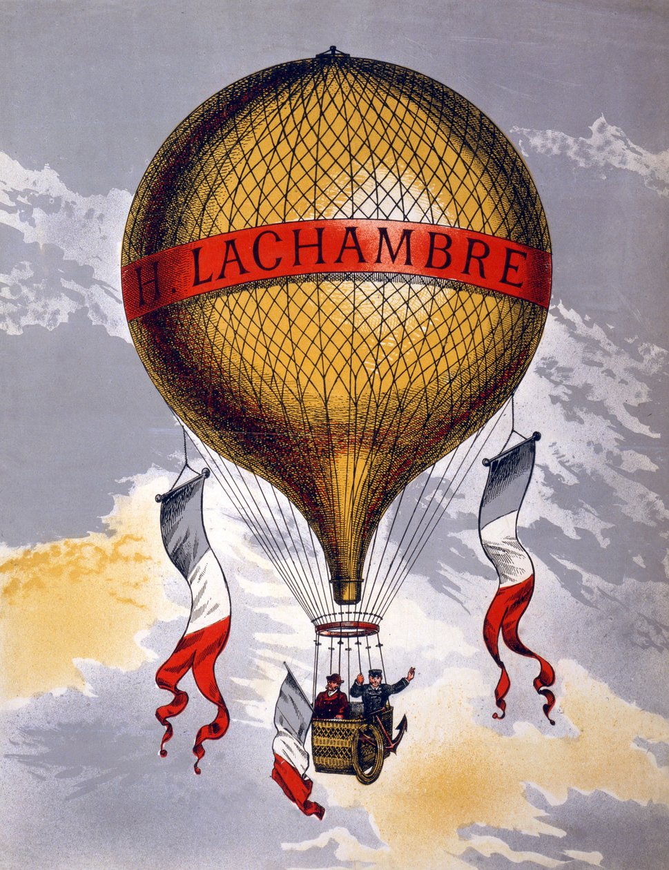 H. Lachambren 1880-1900 valmistamien ilmapallojen mainos tekijältä French School