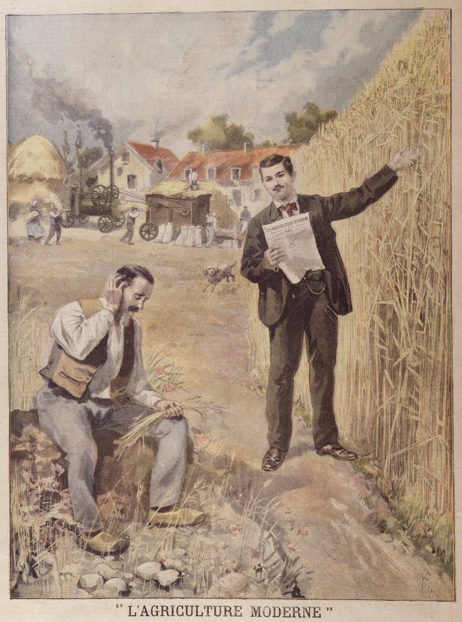 Mainos LAgriculture Moderne -lehdelle, Le Petit Journalissa, 4. huhtikuuta 1897 (värikaiverrus) tekijältä French School
