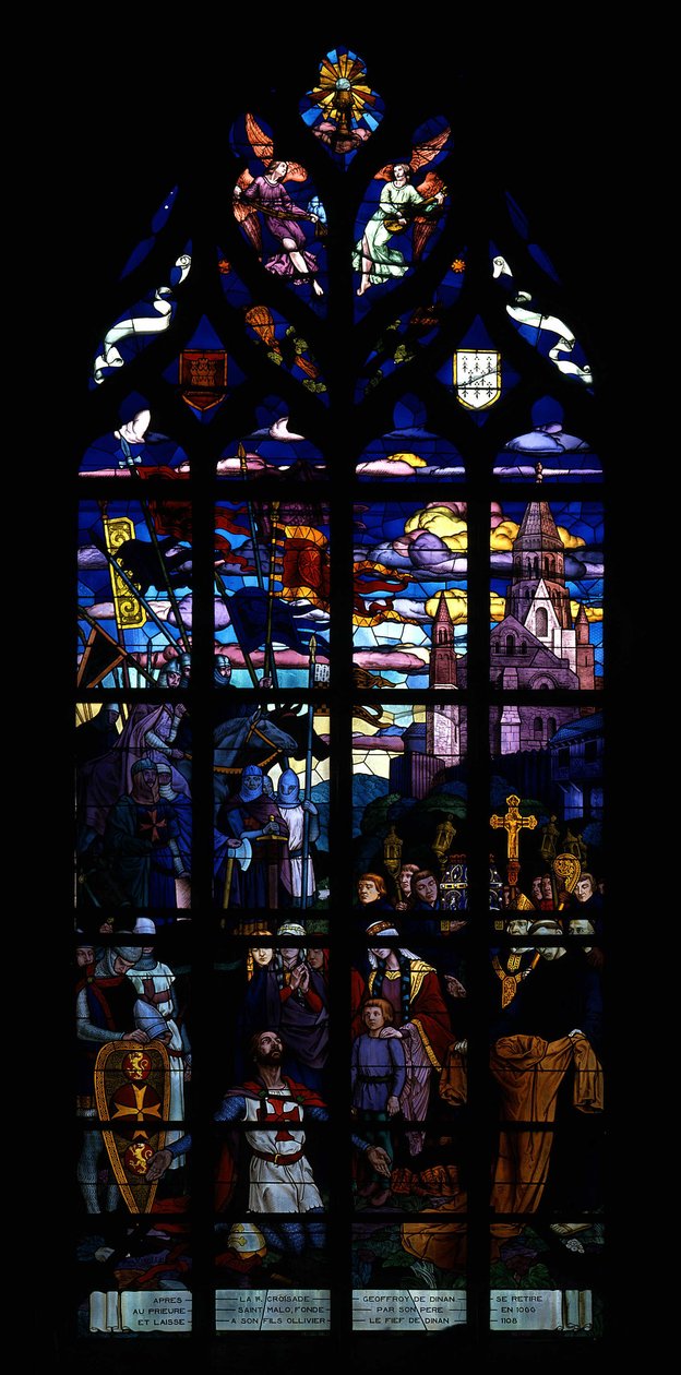 Ensimmäisen ristiretken jälkeen Geoffroy de Dinan vetäytyi isänsä vuonna 1066 perustaman pastori St Malon (Saint Malo) luo ja jätti pojalleen Olivierille Dinanin lääninhallituksen. tekijältä French School