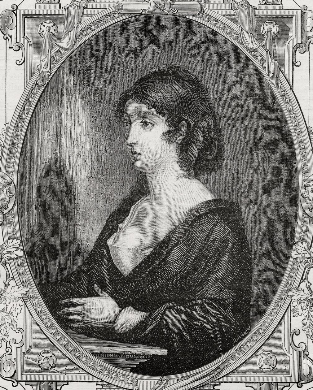 Aimee Cecile Renault (1774-94), Pannemakerin kaiverrus Rambertin mukaan Louis Blancin (1811-82) "Histoire de la Revolution Francaise" -teoksesta tekijältä French School