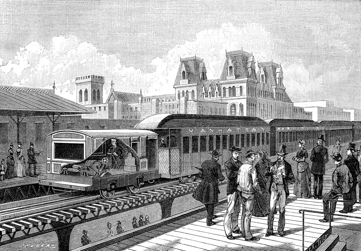 Air Metro (sähköinen) New Yorkiin vuonna 1885 tekijältä French School