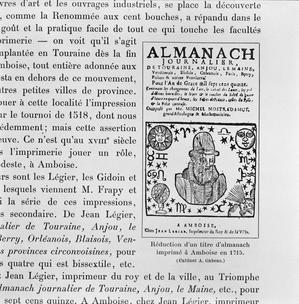Michel de Nostradamen (Nostradamus) (1503-66) tekemä almanakka 1715 tekijältä French School