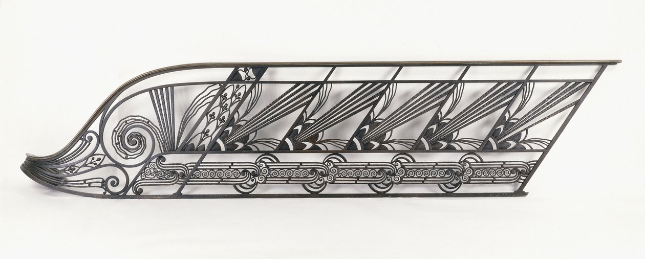 Delionin suunnittelema art deco -portaiden kaide, n. 1920-1930 (pronssi, takorauta) tekijältä French School