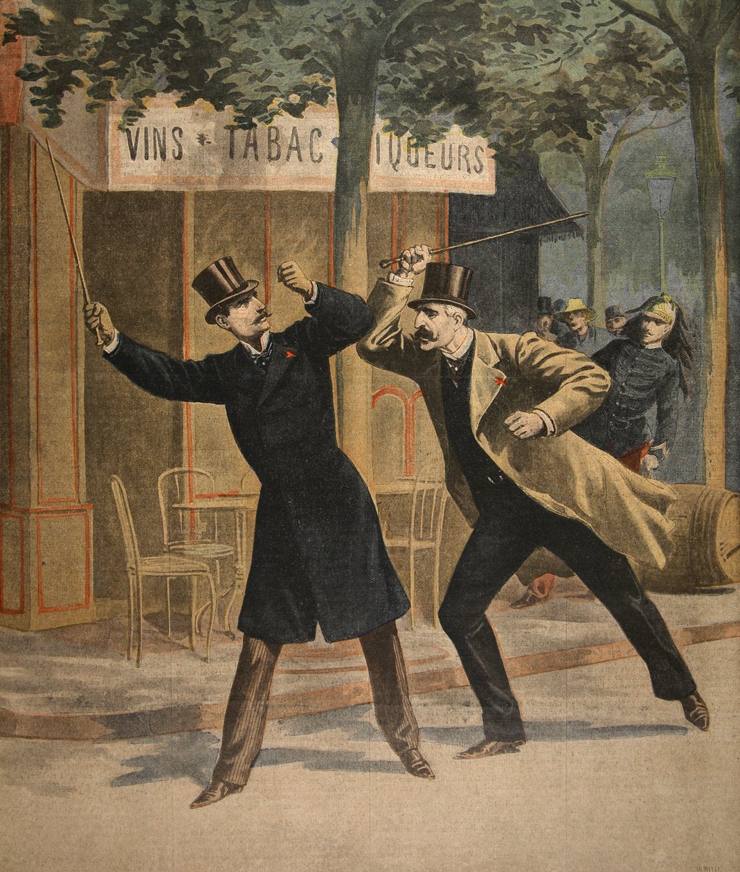 Tapaus Esterhazyn ja Picquartin välillä, kuva Le Petit Journalista: Supplement illustre, 17. heinäkuuta 1898 tekijältä French School