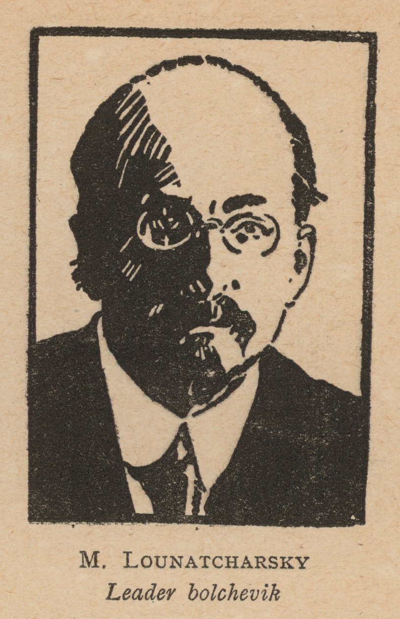 Anatoli Lunatšarski, venäläinen bolševikkivallankumouksellinen (litografia) tekijältä French School