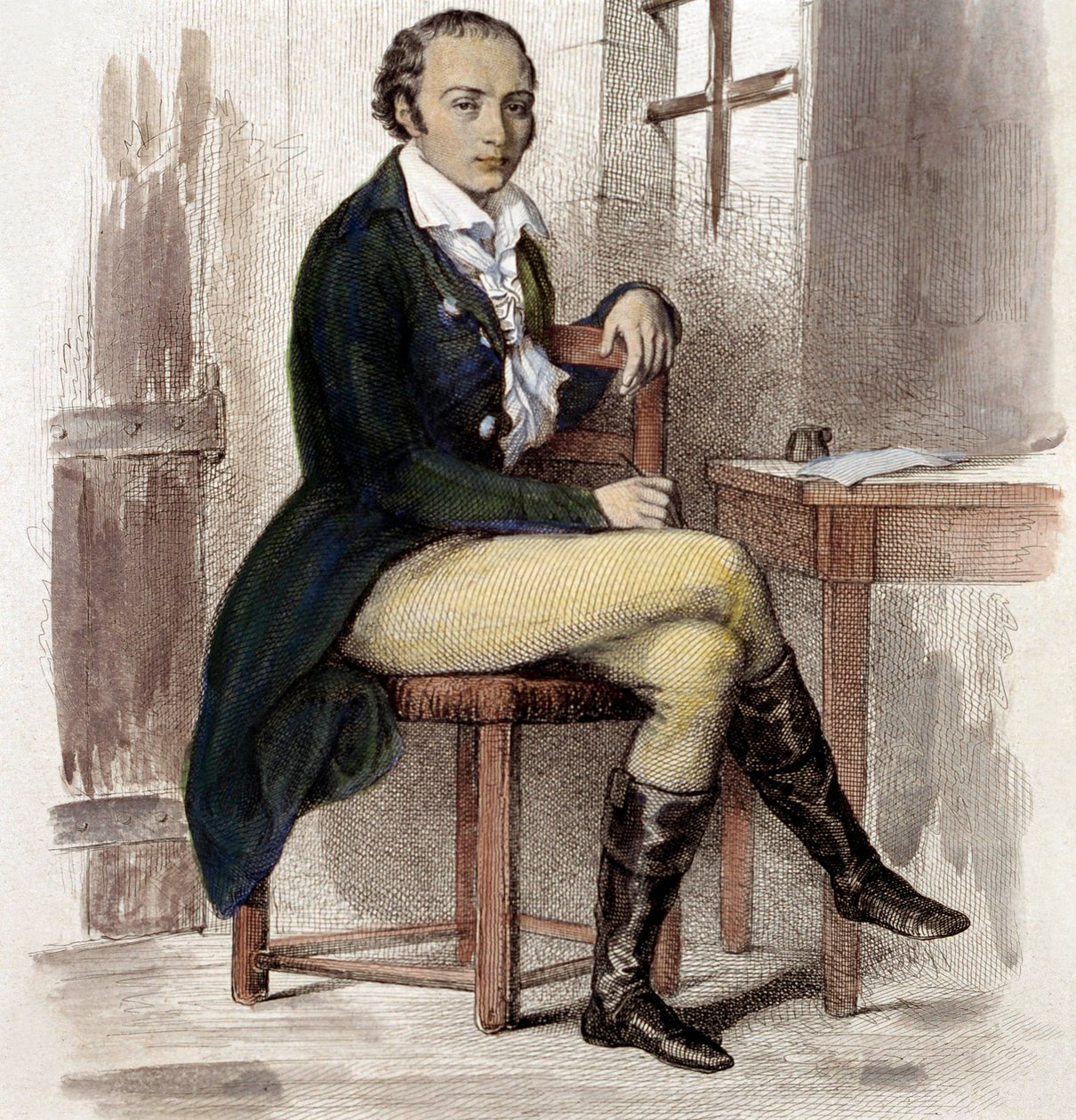 Andre Chenier (värikaiverrus) tekijältä French School