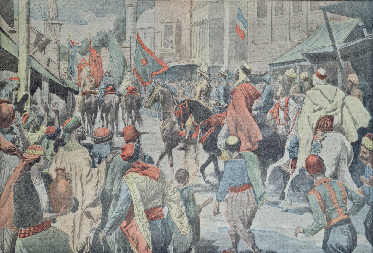 Anglo-arabijoukot saapuvat Damaskokseen vuonna 1918 Le Pelerinistä tekijältä French School