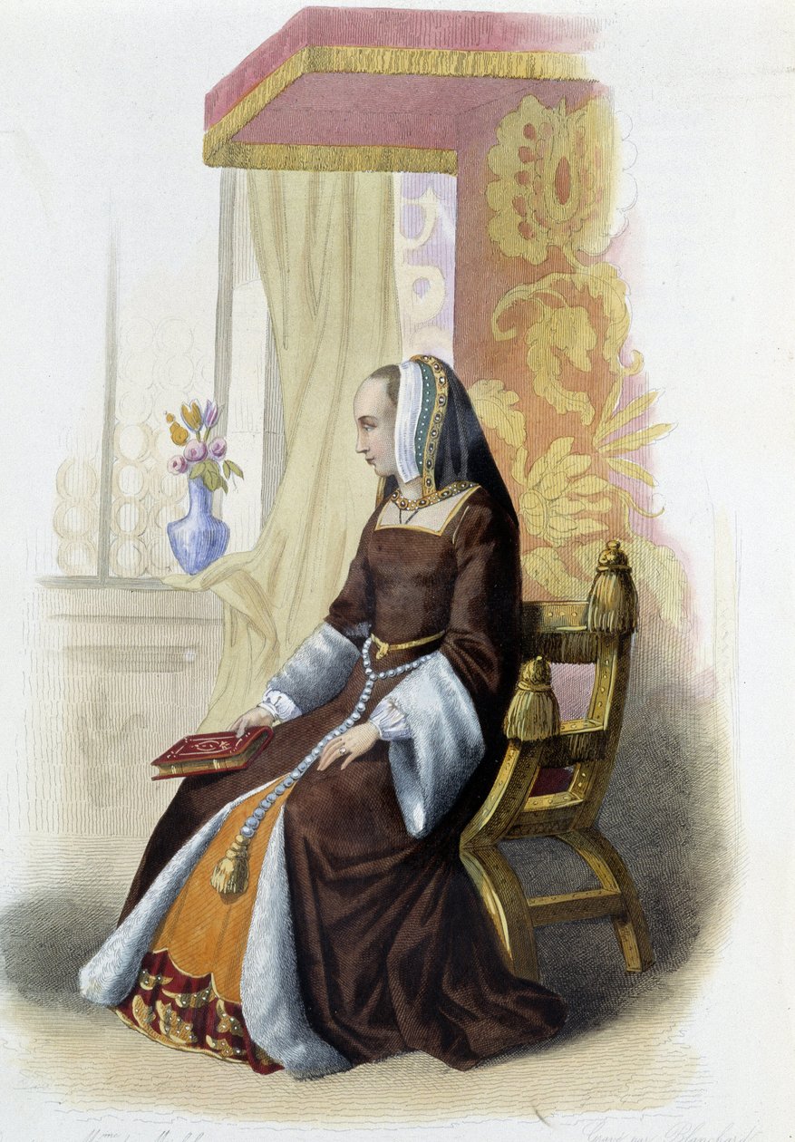 Anna Bretagnen, Bretagnen herttuatar (1477-1514) - teoksessa ”Ranskalainen Plutarch”, kirjoittanut Mennechet, Pariisi tekijältä French School