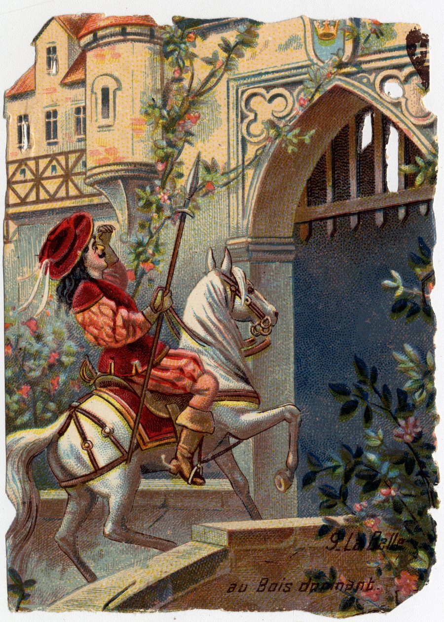 Anonyymi kuvitus "La belle au bois dormant", ranskalaisen kirjailijan Charles Perrault