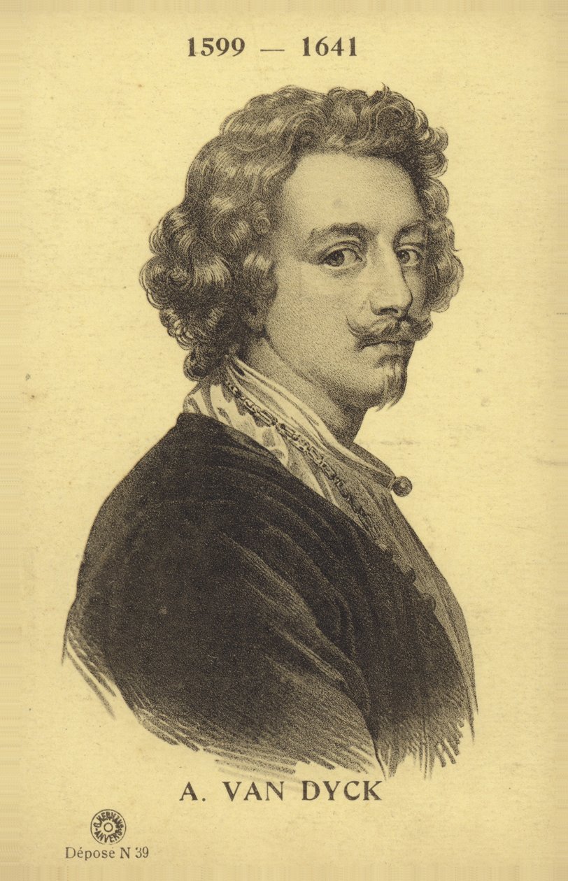 Anthony van Dyck, flaamilainen taidemaalari (litografia) tekijältä French School