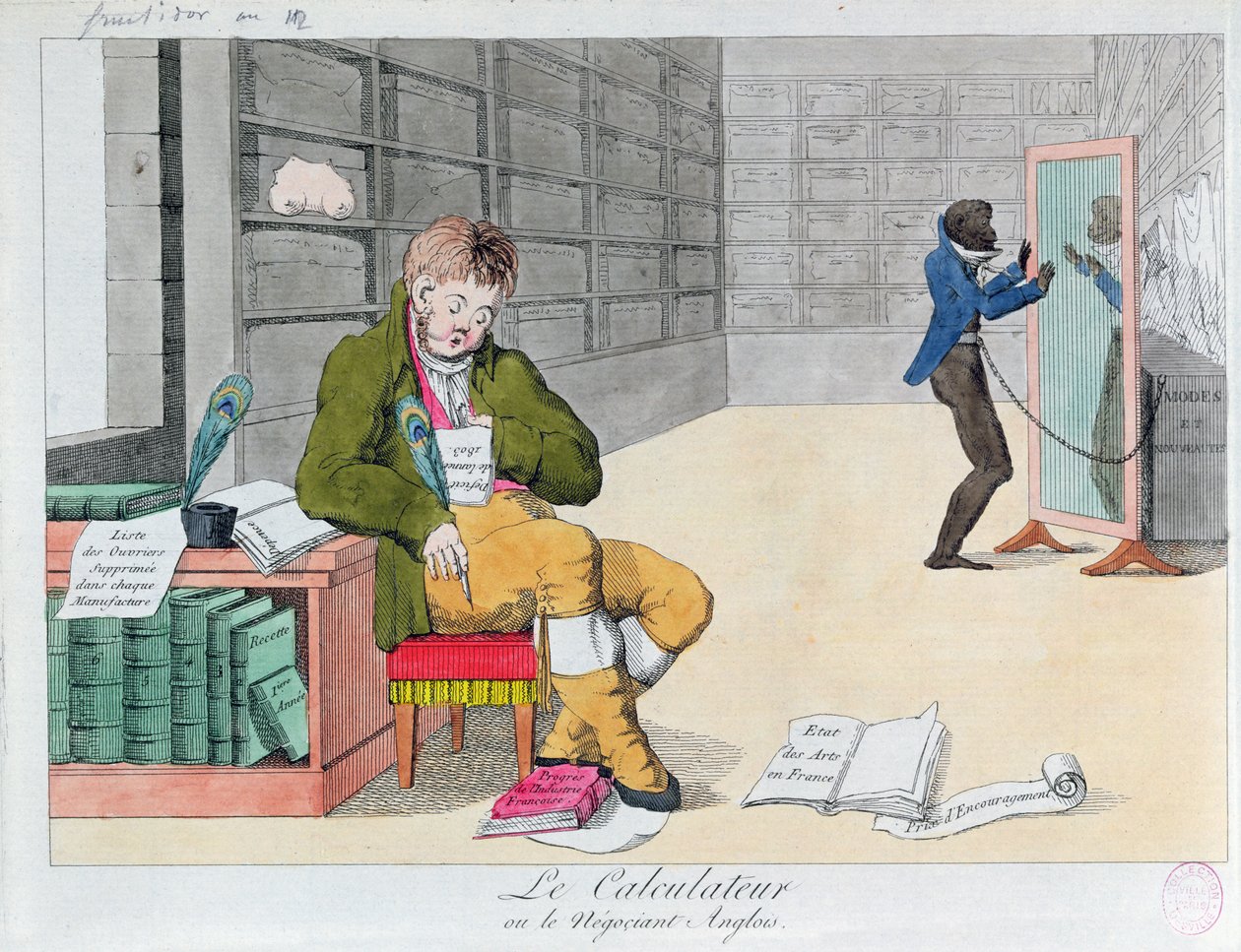 Englanninvastainen sarjakuva, n. 1803 tekijältä French School