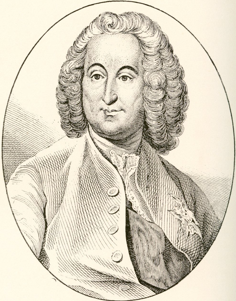 Antoine-Louis Rouillé, comte de Jouy-en-Josas, 16891761. Ranskan valtiomies. Les Heures Libres, julkaistu 1908. tekijältä French School