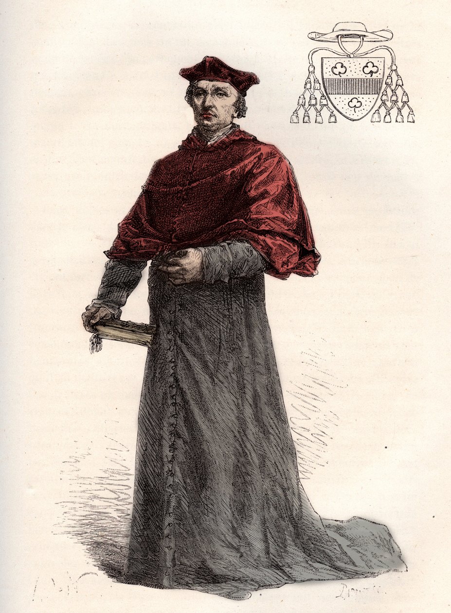 Antoine Duprat, kardinaali legaatti francais (1463-1535) - kardinaali Antoine Duprat (1463-1535) - kaiverrus kirjasta "" Ranskan historia kerrottiin lapsenlapsilleni"" - kirjoittanut Francois Guizot - 1872-1876 tekijältä French School