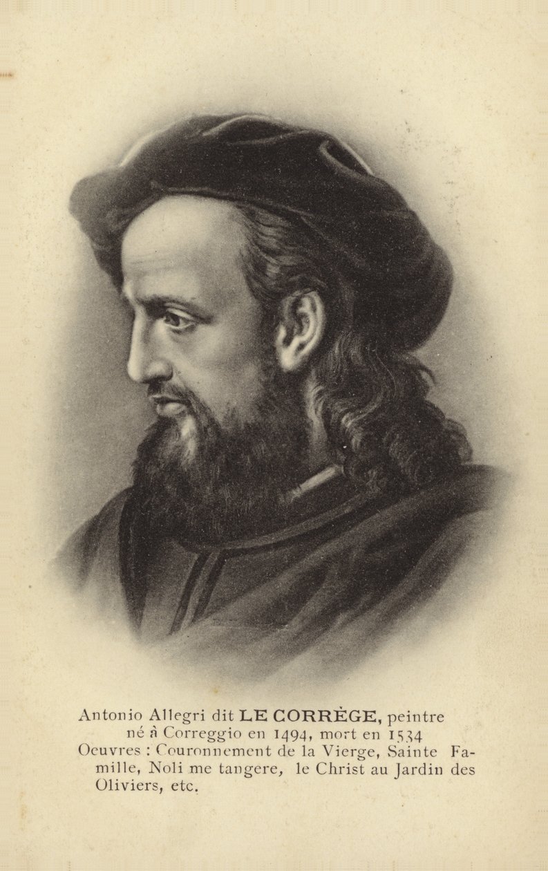 Antonio da Correggio, italialainen taidemaalari (litografia) tekijältä French School