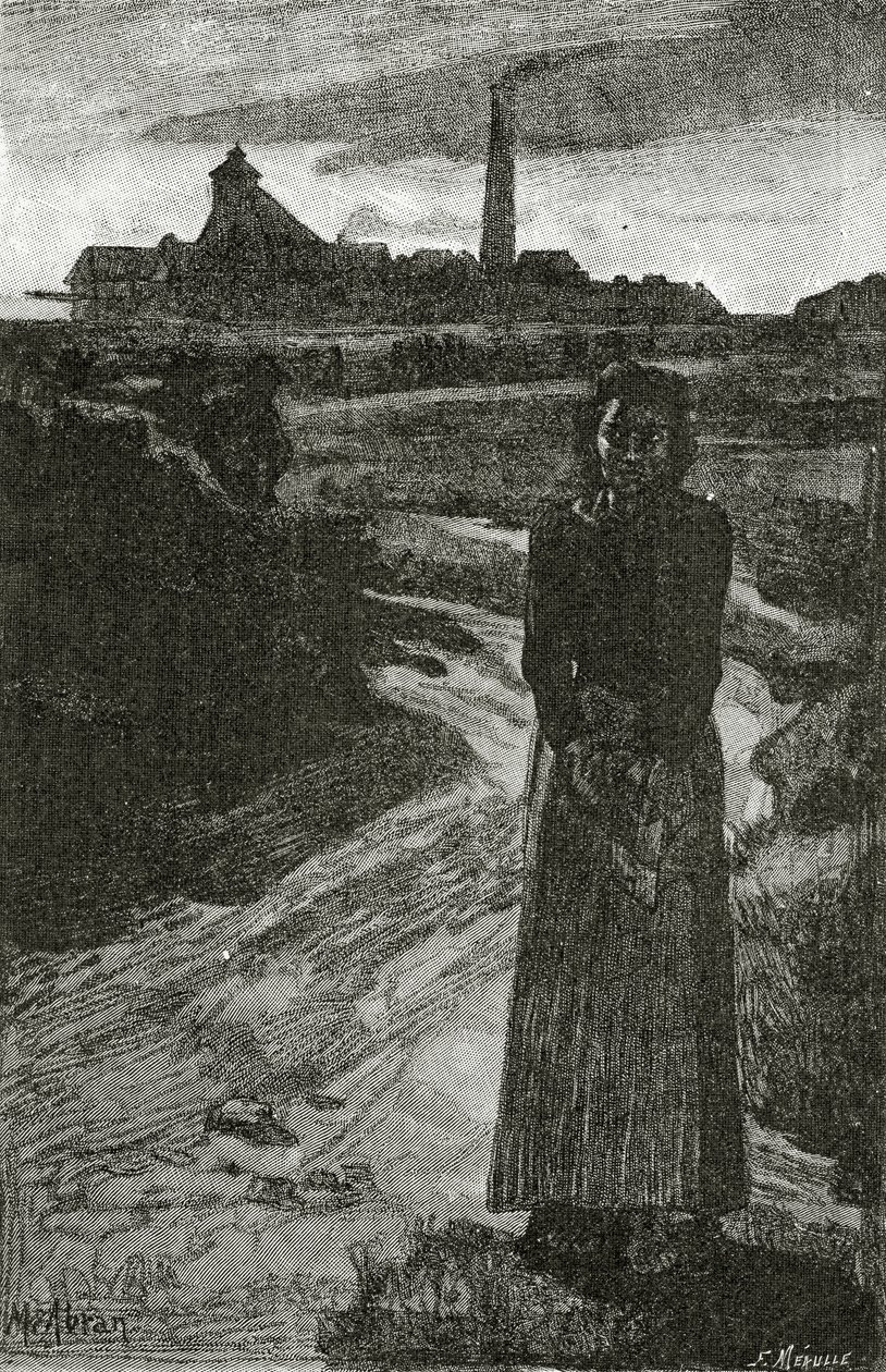 Anzin, 1800-luku (bw-kaiverrus) tekijältä French School