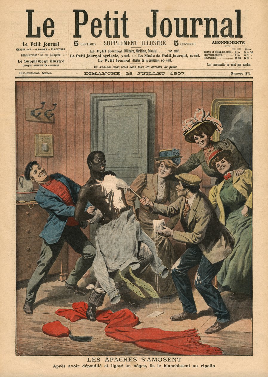 Apassit pitävät hauskaa, kuvitus "Le Petit Journalista", liitekuva, 28. heinäkuuta 1907 tekijältä French School