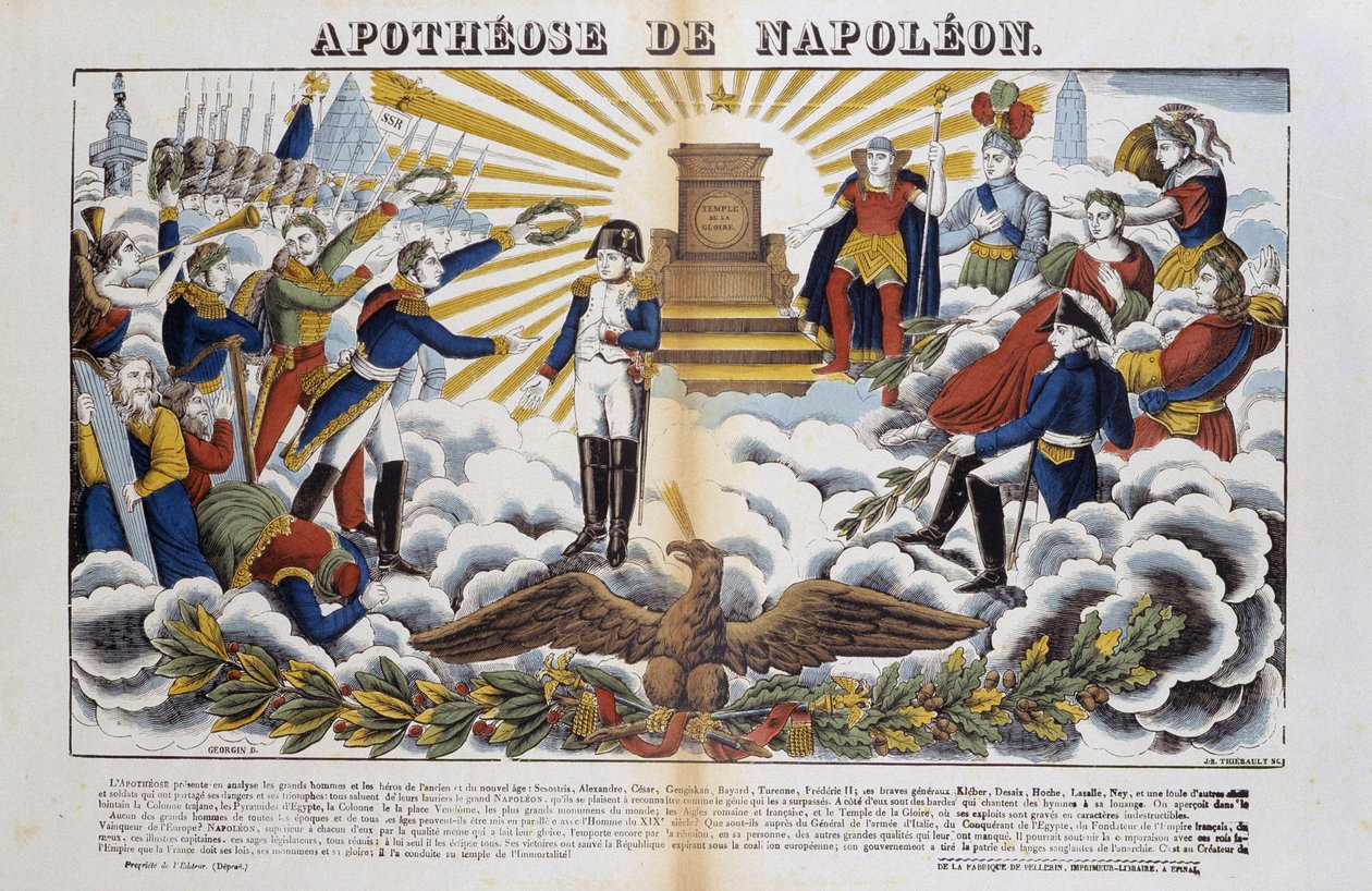 Napoleon-le-Grand Bonaparten apoteoosi (1769-1821). tekijältä French School