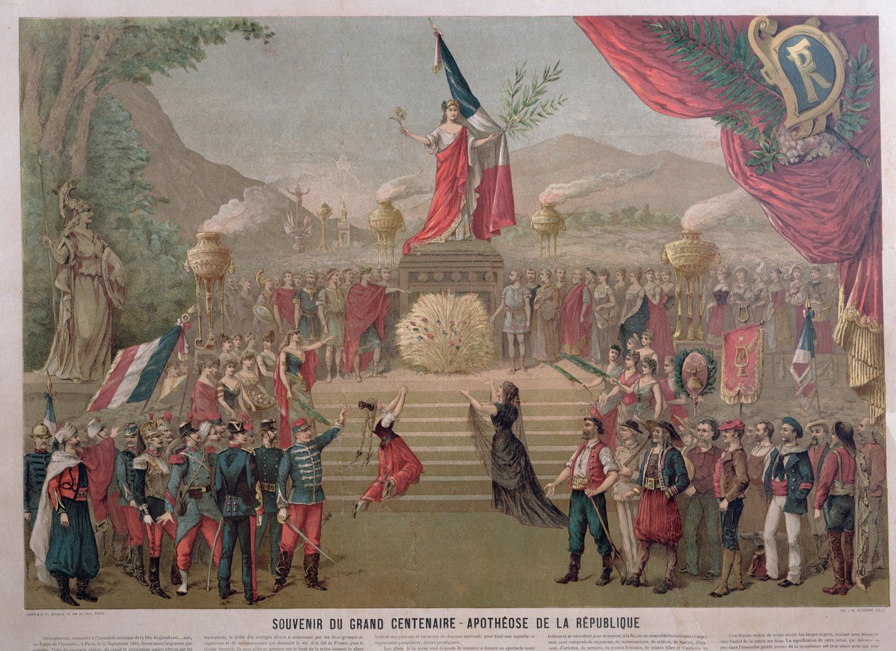 Tasavallan Apotheosis, n. 1889 tekijältä French School