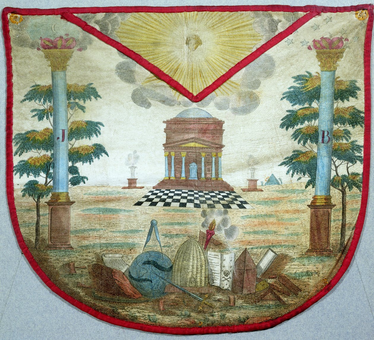 Mestarin esiliina, 1700-luku (maalattua nahkaa) tekijältä French School