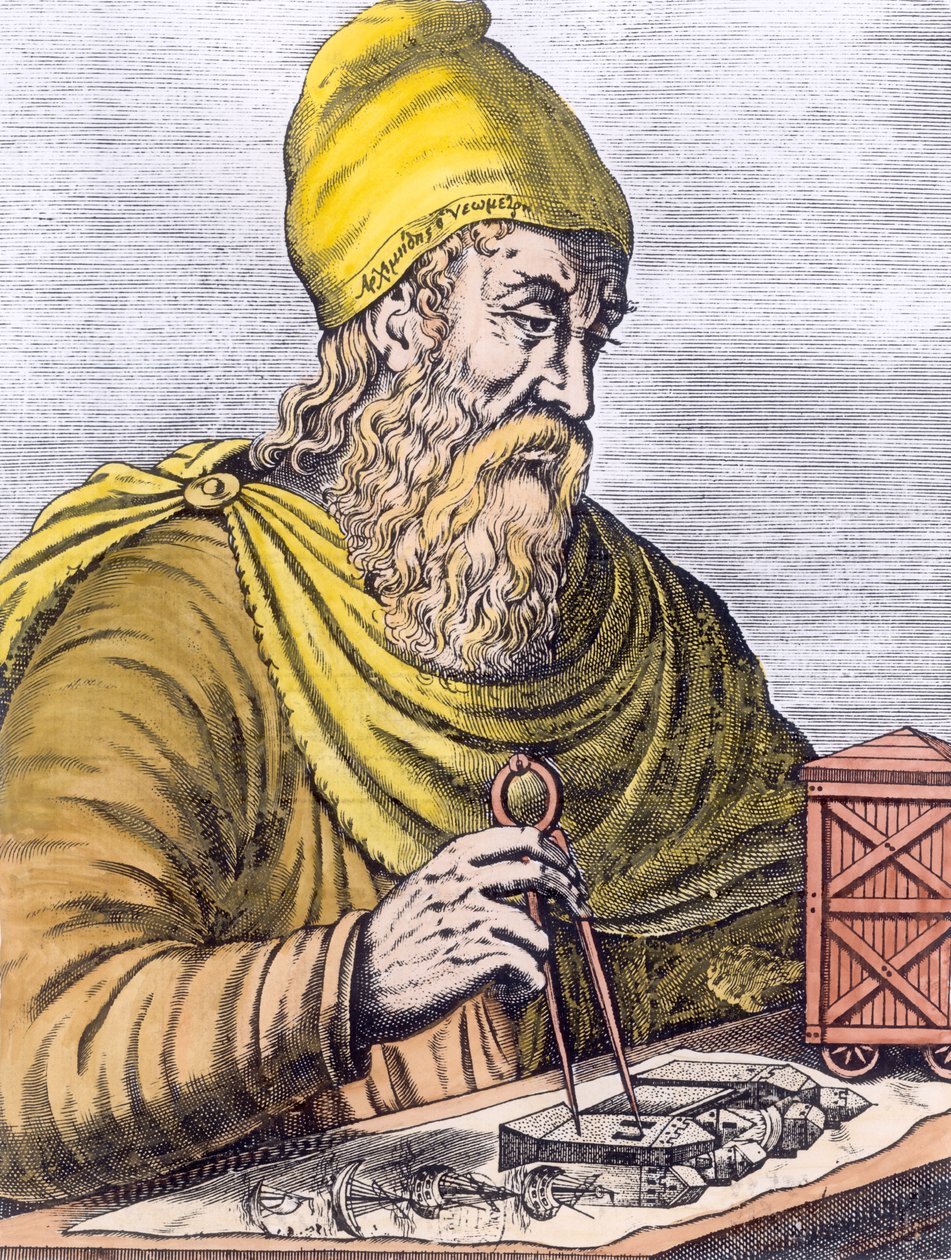 Archimedes (287-212 eKr.) (myöhempi väritys) tekijältä French School