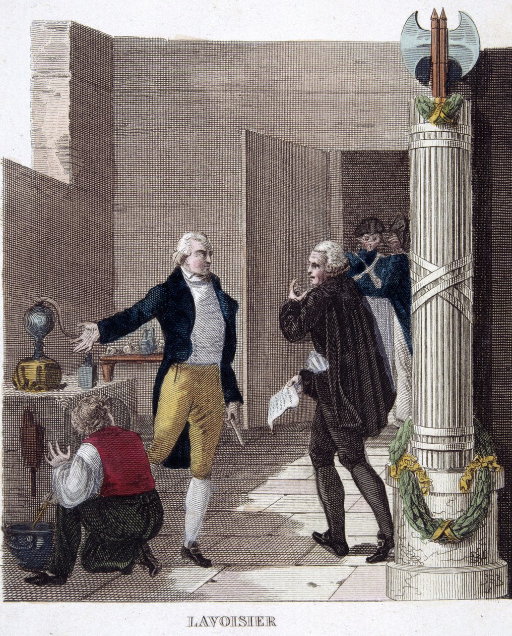 Lavoisier pidätettiin laboratoriossa. tekijältä French School