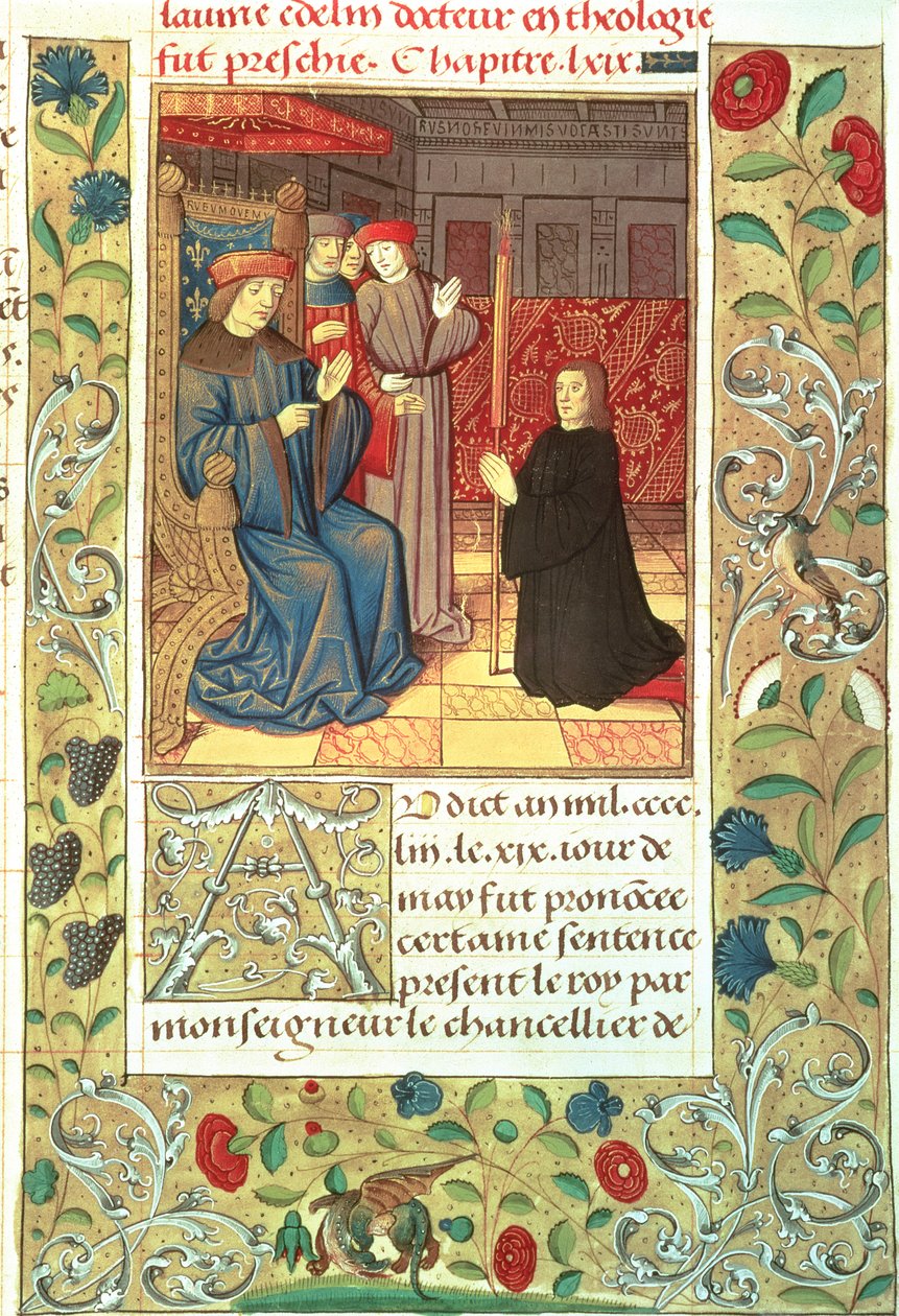 Atlas Ms Fr.2679 f.377 Jacques Coeur (n.1395-1456) ennen Kaarle VII:tä (1403-61) n.1390-1453 tekijältä French School