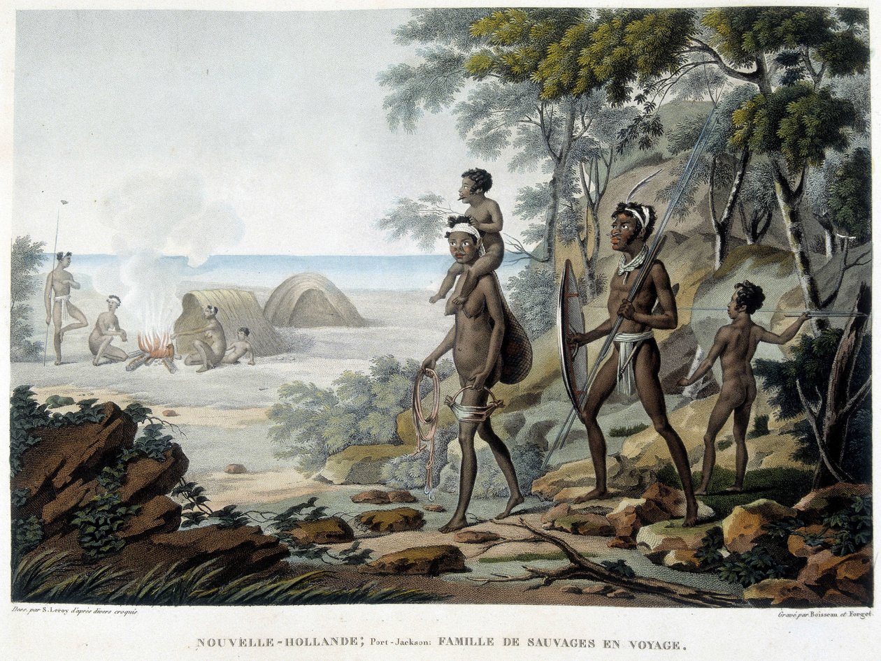 Australian aboriginaaliperhe matkustaa tekijältä French School