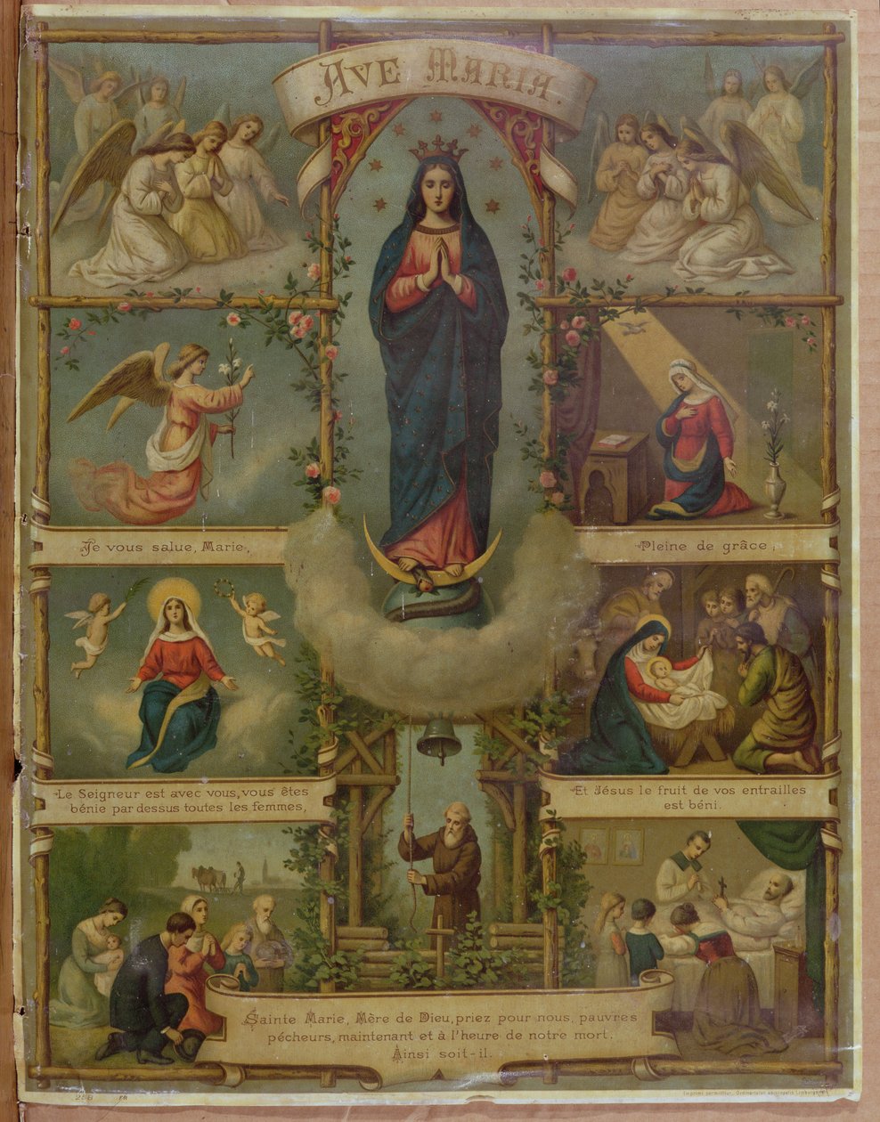 Ave Maria -rukouskortti tekijältä French School