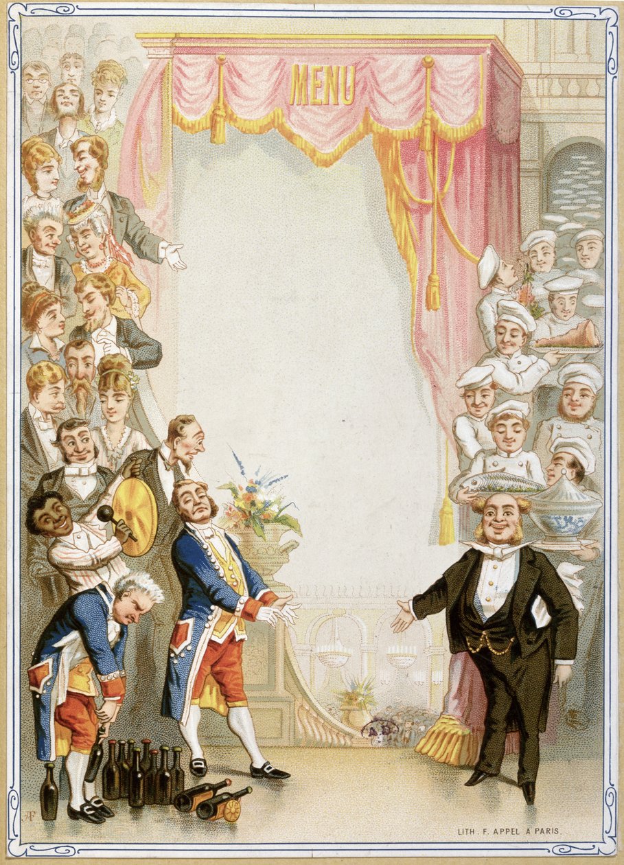 Taustakuva ruokalistalle, 1800-luvun loppu tekijältä French School