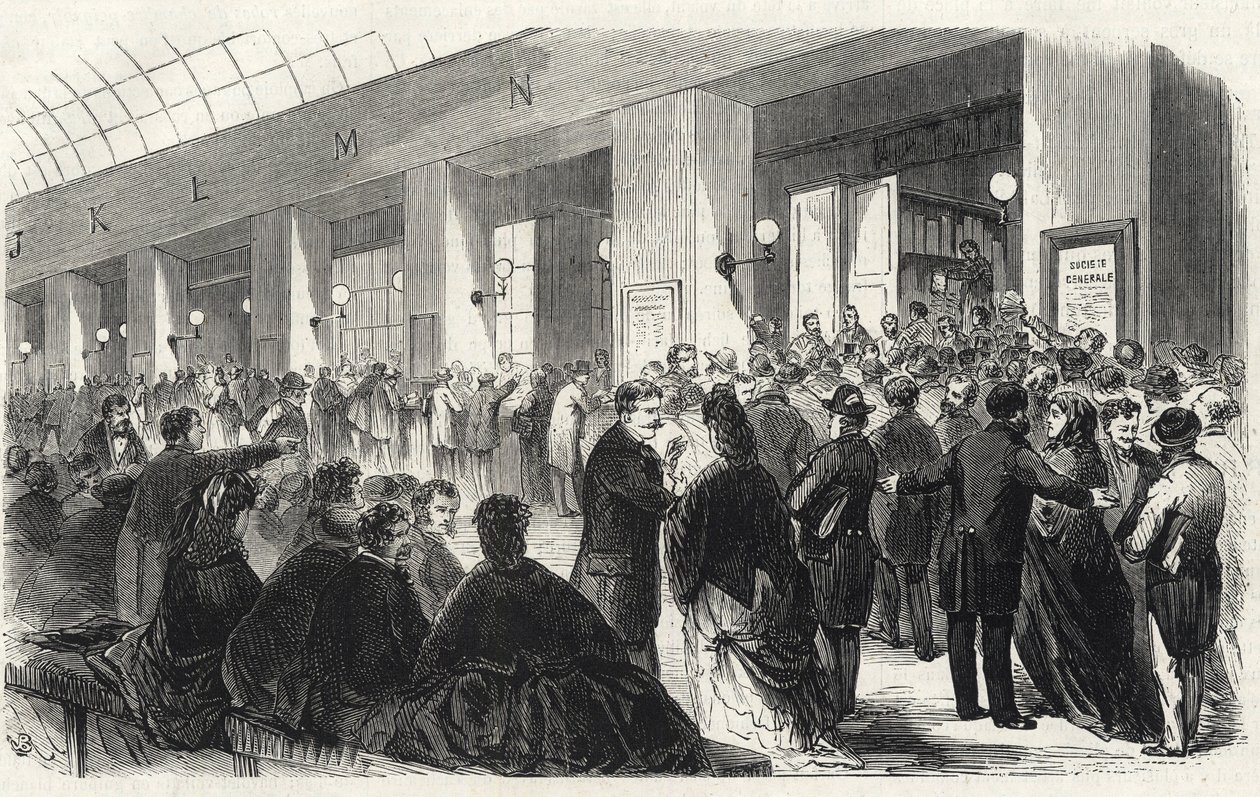 Banque - Societe Generale - viiden ja kahden frangin liikkeeseenlasku - 1871 tekijältä French School