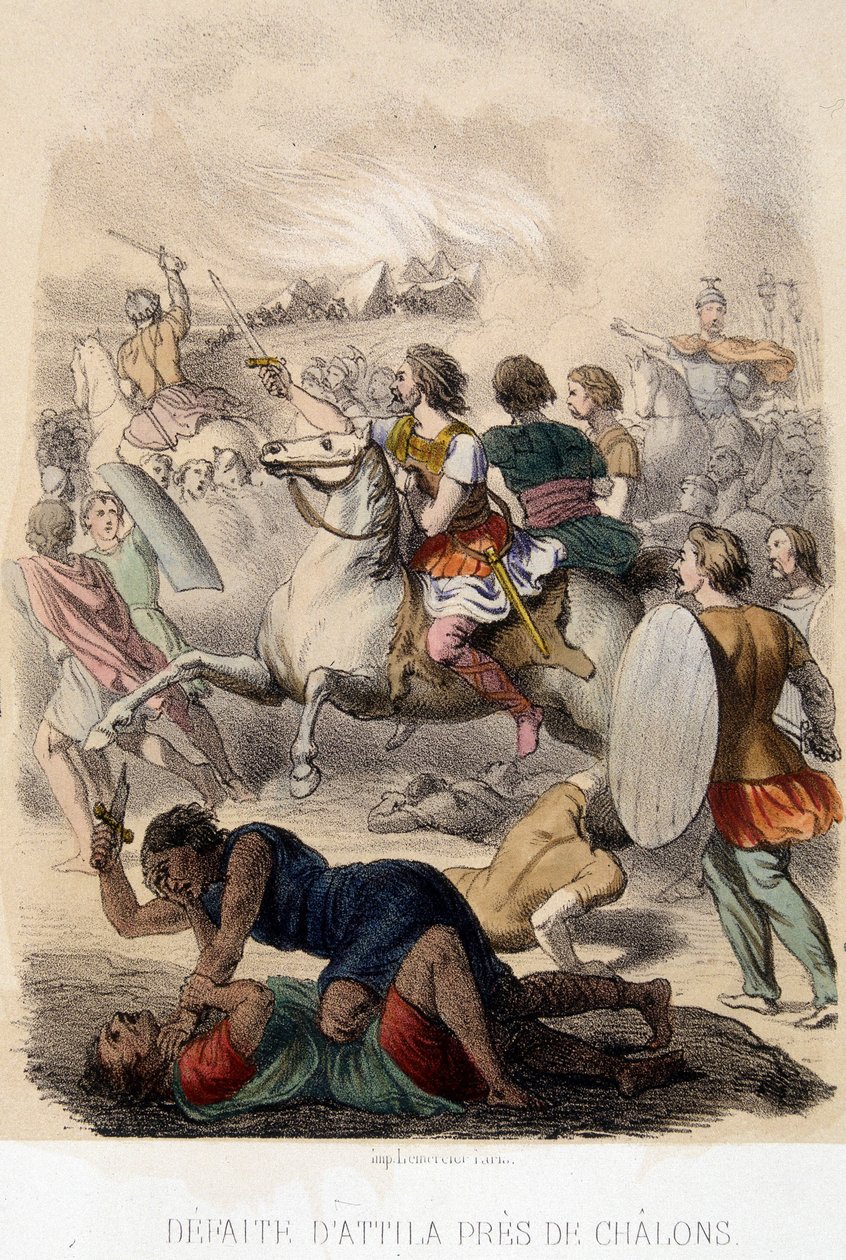 Barbarian Invasions - Attilan tappio lähellä Chalonsia tekijältä French School